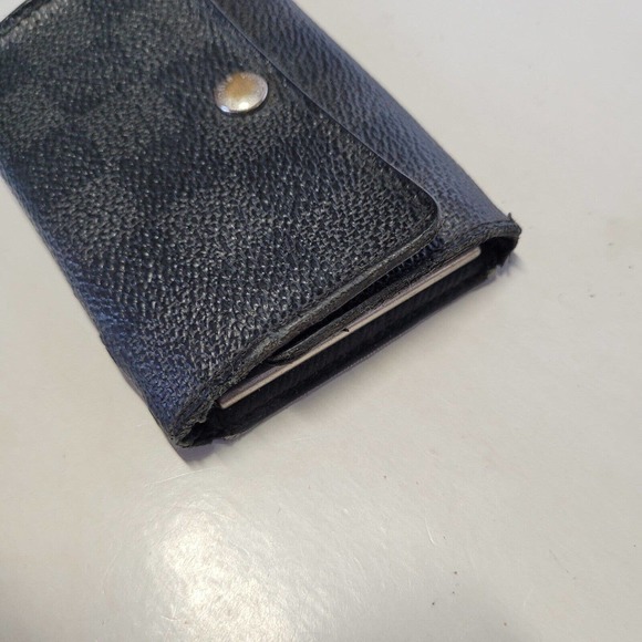 Authentic Louis Vuitton Damier Multicles 6 Key Hooks Case Graphite Small Check - Picture 9 of 10